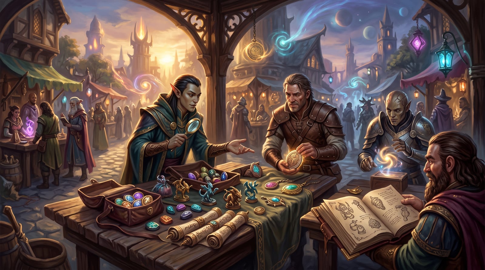 Fantasy illustration for Best MTG Trade App: Comparing Grimoria, Deckbox, and More