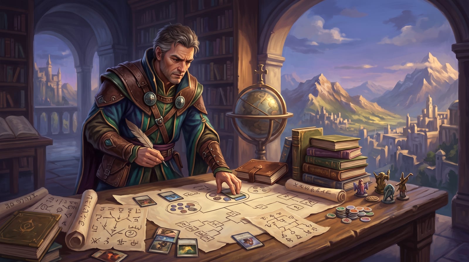Fantasy illustration for Commander Deck Building: Ratios, Brackets, and Budget