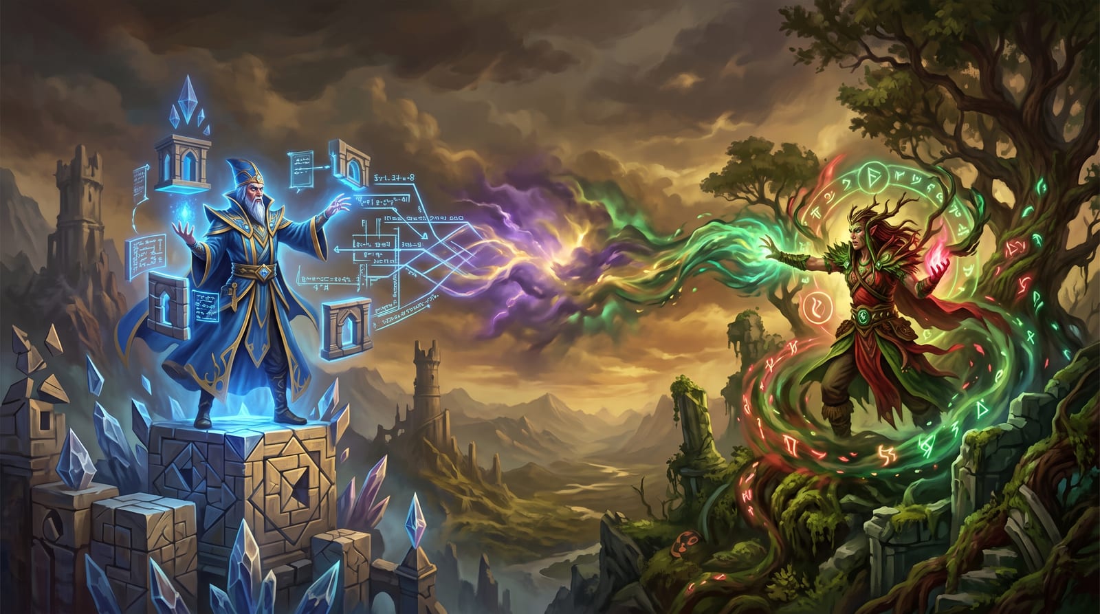 Fantasy illustration for Moxfield vs Archidekt: The Real Differences That Matter