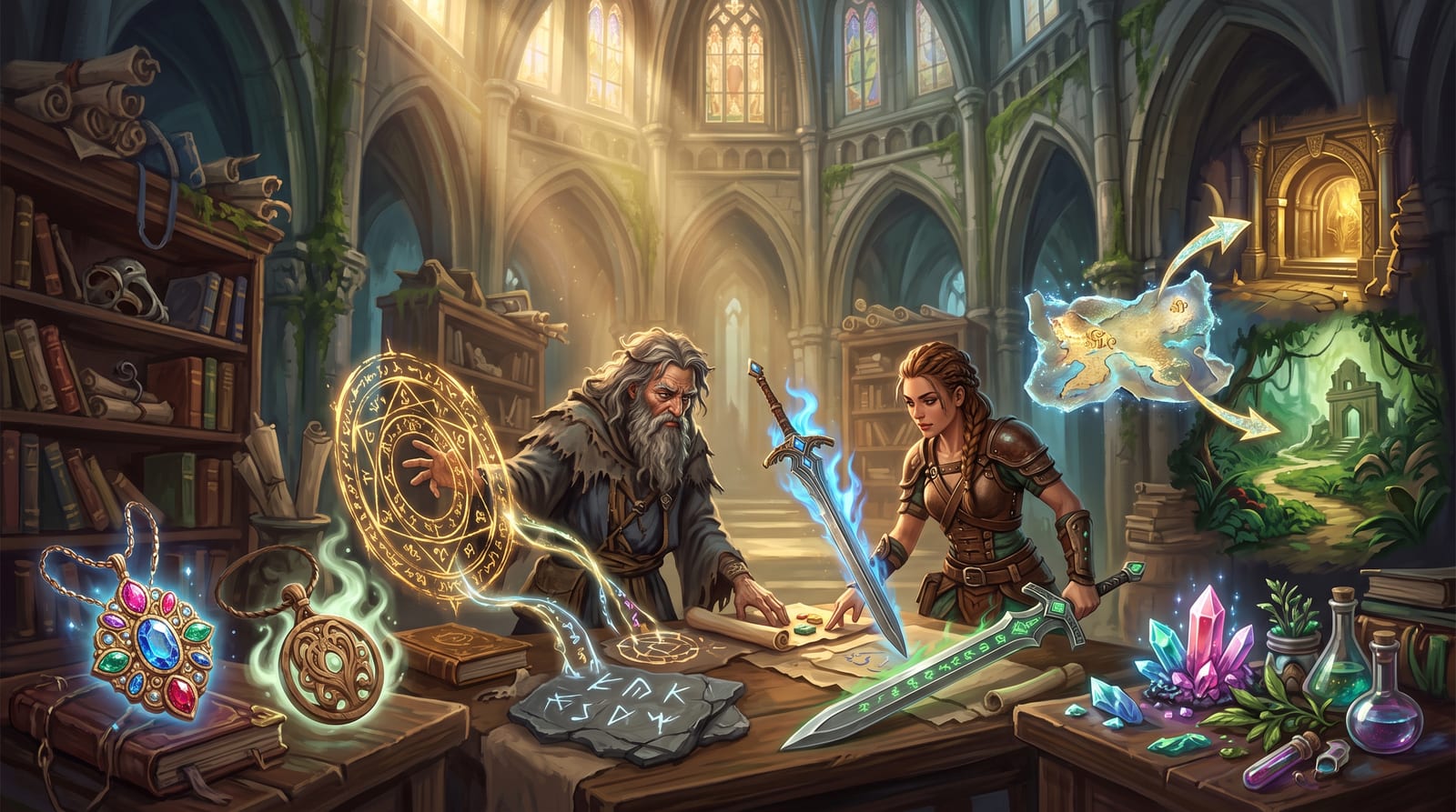 Fantasy illustration for MTG Budget Alternatives to Expensive Commander Staples