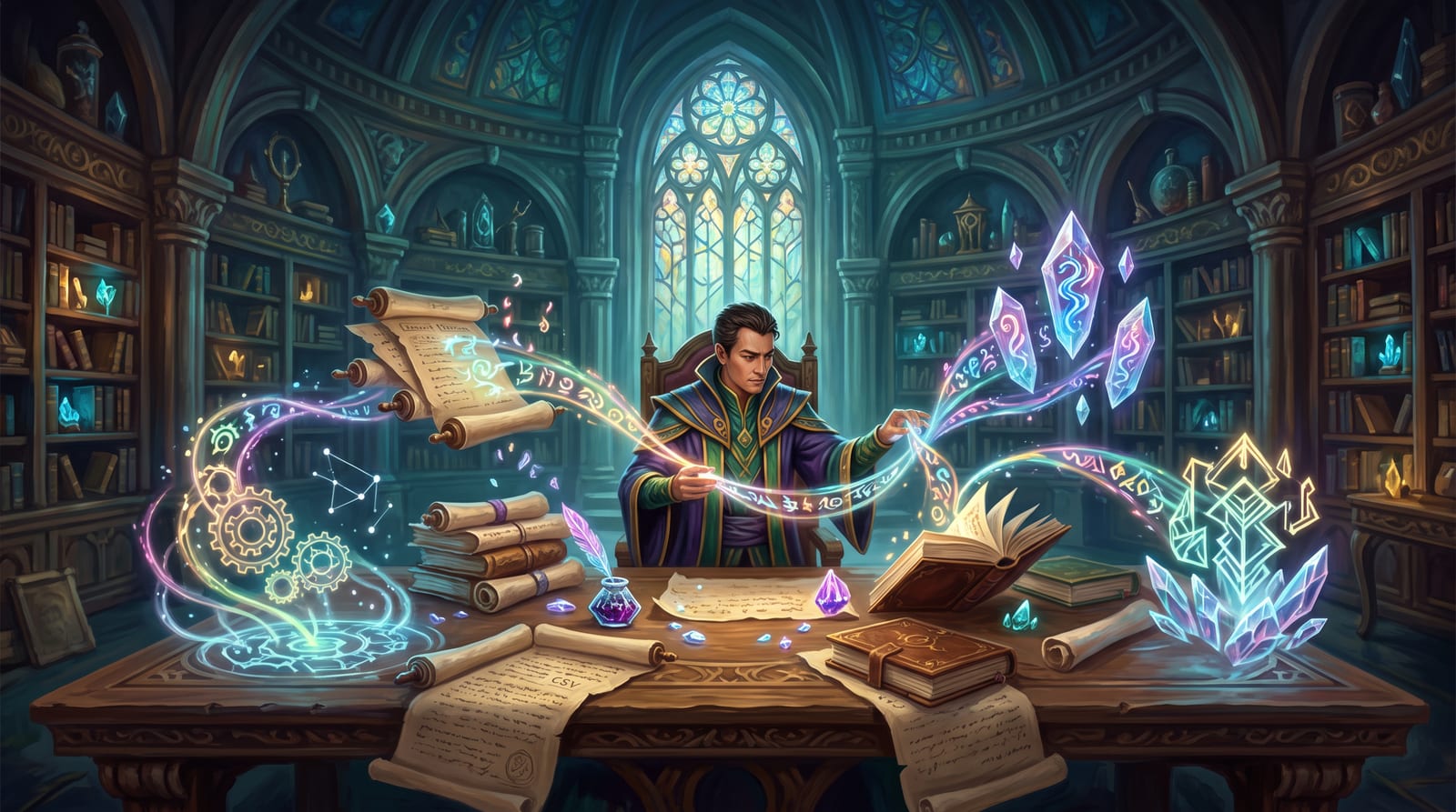 Fantasy illustration for MTG Deck Import Guide: Text, CSV, and Arena Formats