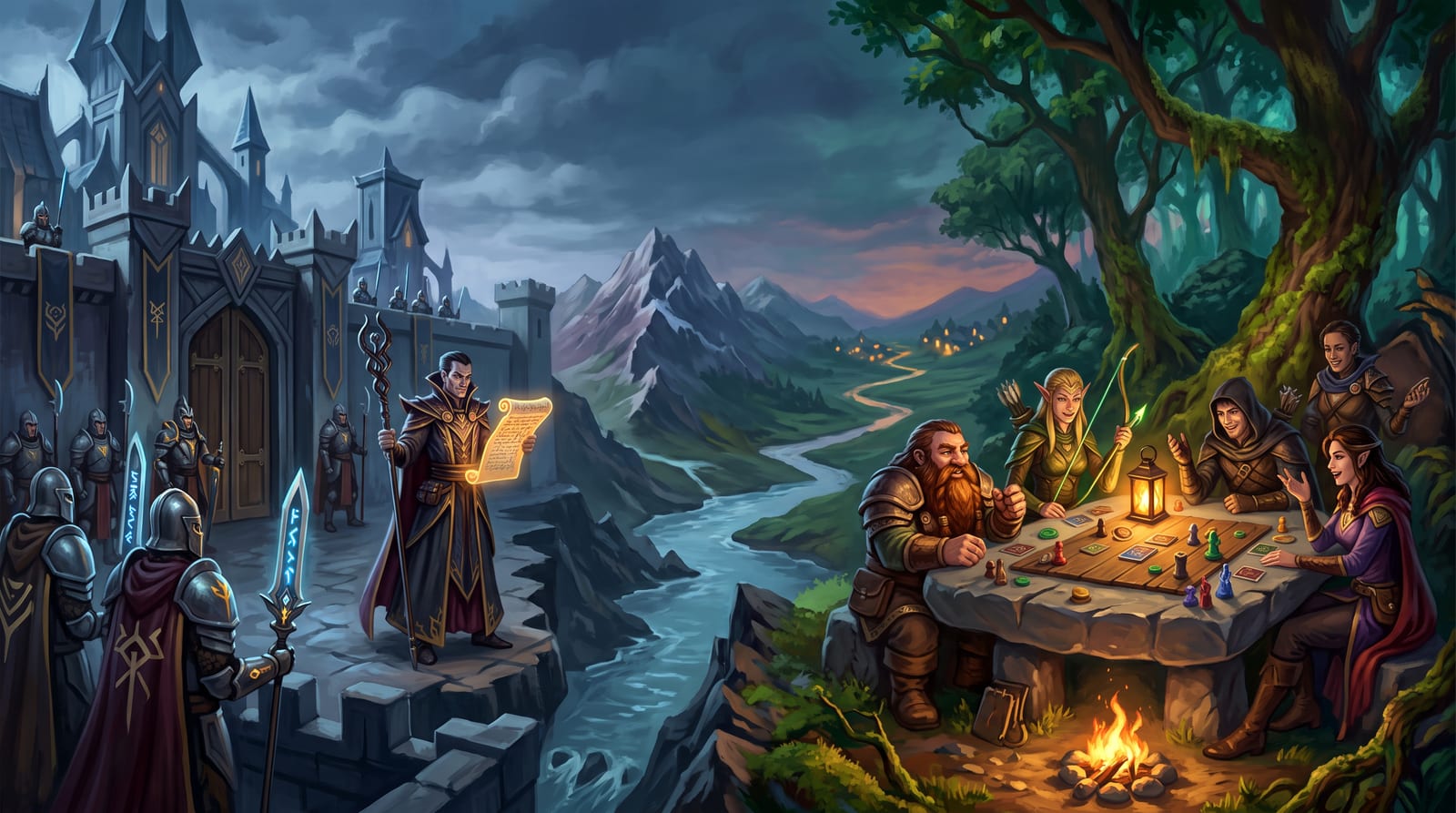 Fantasy illustration for MTG Proxy Legality: Tournament Rules vs Casual Play